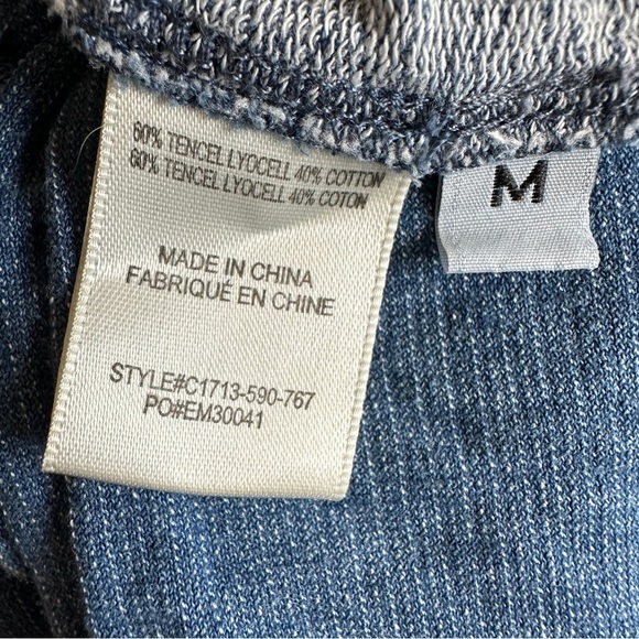 Cloth and Stone Blue Cropped Lightweight Hoodie Medium - Picture 9 of 9